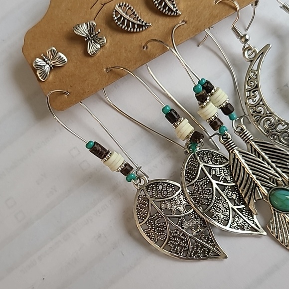 Cute 6 pack of boho style earrings - Picture 2 of 5